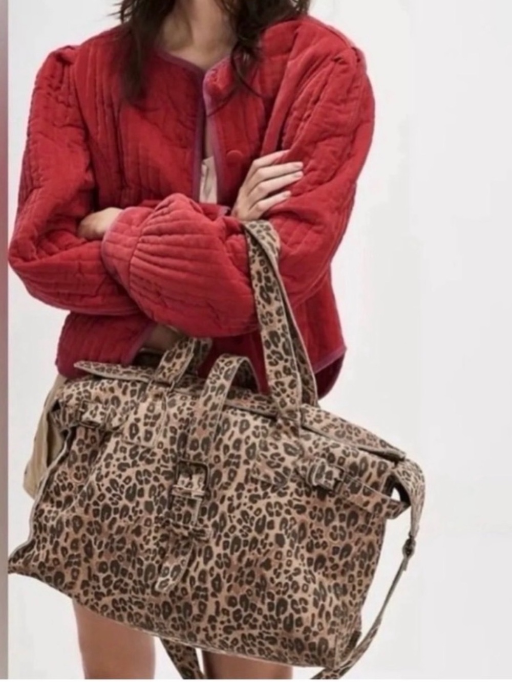 We The Free Wilder Tote Print Leopard Print Weekender Tote Bag